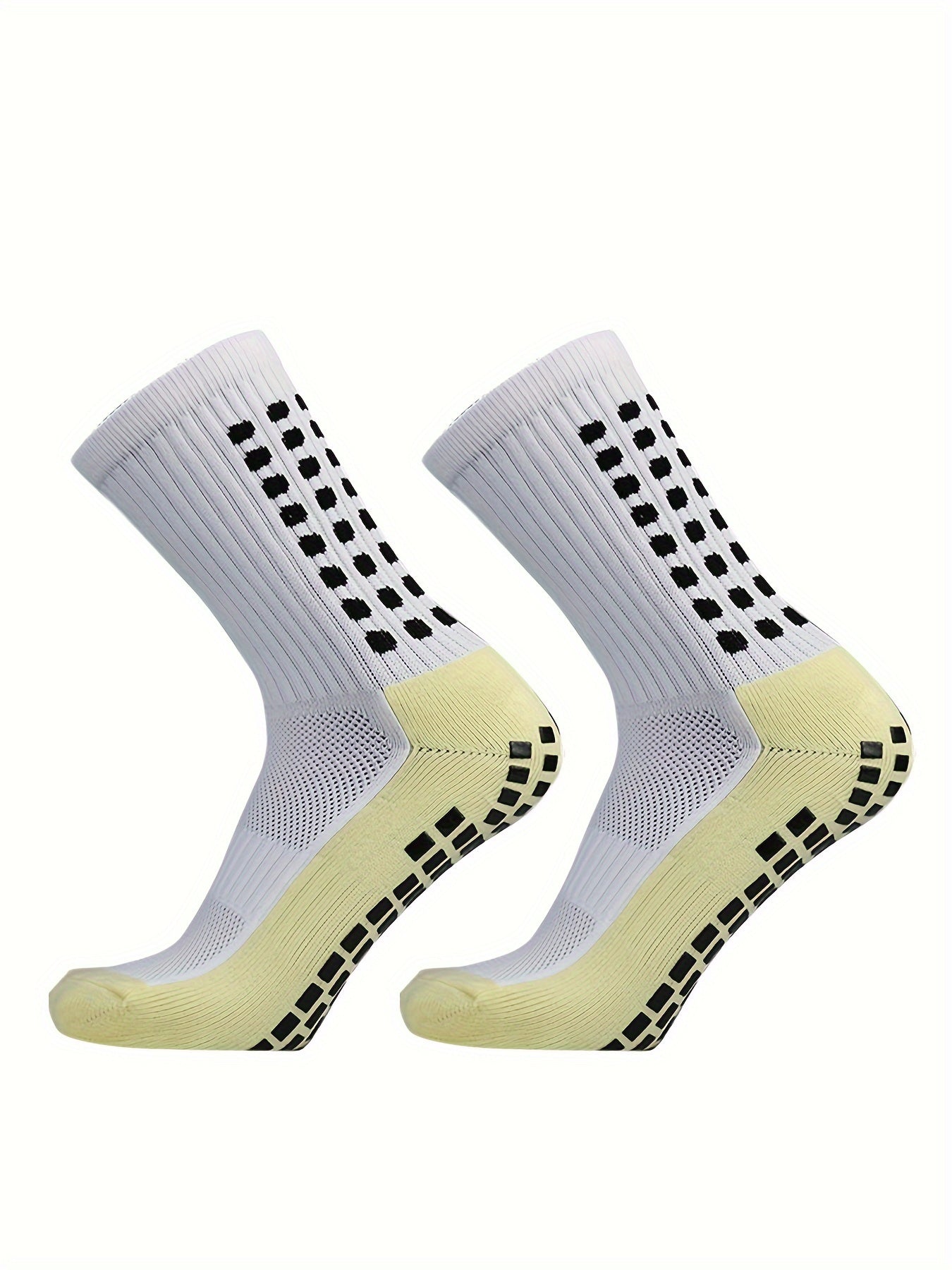 6 Pairs Sports Outdoor Leg Football Socks Set Breathable Non Slip Silicone Grip Soccer Socks