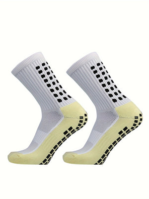 6 Pairs Sports Outdoor Leg Football Socks Set Breathable Non Slip Silicone Grip Soccer Socks