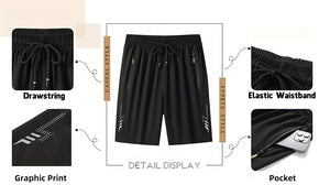 [Quick-Dry Shorts] 3pcs Quick-Dry Men's Summer Shorts | Casual Sportswear for Running, Fitness, Cycling, Jogging, and Outdoor Activities