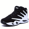 Men's Professional Basketball Shoes, Comfy High Top Breathable Non Slip Shock Absorption Lace Up Air Cushion Sneakers For Training Running Walking