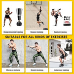 4pcs 160lbs Boxing Training Resistance Band Set - Exercise Equipment with Belt, Ankle Buckles, Hand Buckles for MMA, Karate, Basketball, Football - Enhances Power and Strength, Orange/Black