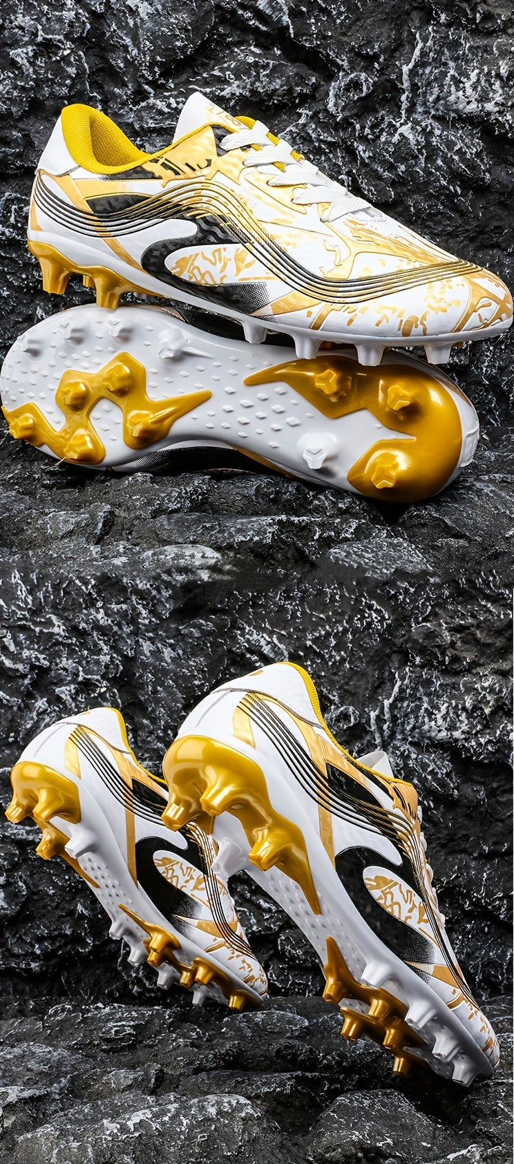 Non Slip Football Cleat With Spikes, Professional Comfy Outdoor Breathable Soccer Cleats & Shoes For Training Competition