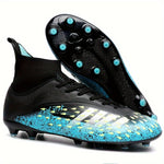 Men's Professional Football Shoes High Top Lace Up Non Slip With Cleat For Outdoor Competition Training Running, All Seasons