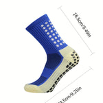 6 Pairs Sports Outdoor Leg Football Socks Set Breathable Non Slip Silicone Grip Soccer Socks
