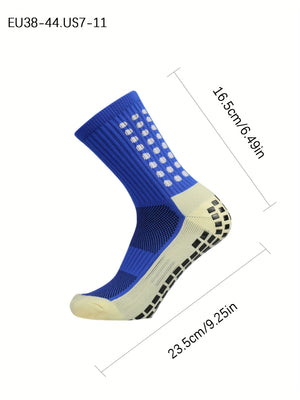 6 Pairs Sports Outdoor Leg Football Socks Set Breathable Non Slip Silicone Grip Soccer Socks