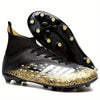 Men's Professional Football Shoes High Top Lace Up Non Slip With Cleat For Outdoor Competition Training Running, All Seasons