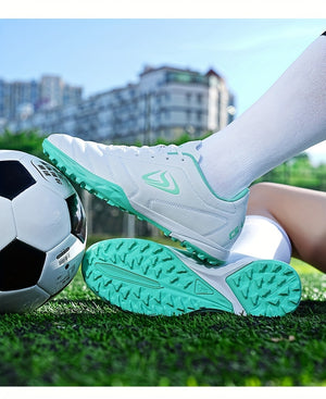 Mens Turf Football Cleats - High-Performance Anti-skid Design - Durable & Ventilated for Outdoor Play - Secure Lace-Up Soccer Shoes - Ideal for Artificial Grass Fields