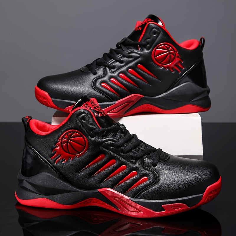 Men's High-Performance Basketball Sneakers - Non-Slip Grip & Durable Construction - Fashion-Forward High Tops for Outdoor Sports Enthusiasts