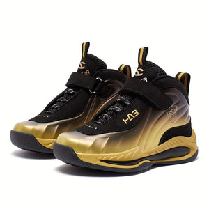 Boys' High-Top Basketball Shoes - Breathable, Anti-Slip, Wear-Resistant for Indoor Outdoor Training, All Seasons - Stylish, Cool, Comfortable Shoes for Boys