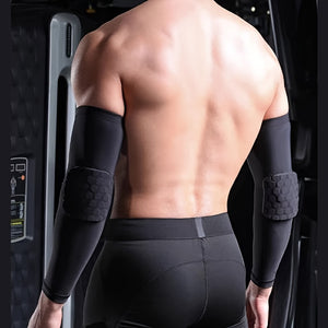 Buy 1 Get 1 Free, total of 2 pcs Durable Honeycomb Anti-collision Guards - Advanced UV Protection & Ventilated Breathability - Enhanced Elbow & Wrist Support for Fitness, Football, and Basketball Training