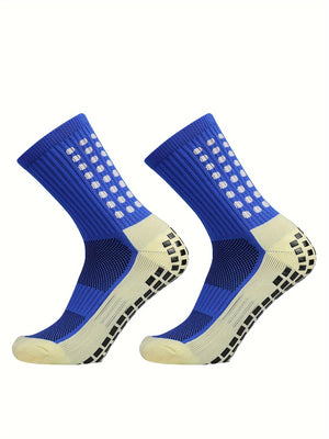 6 Pairs Sports Outdoor Leg Football Socks Set Breathable Non Slip Silicone Grip Soccer Socks